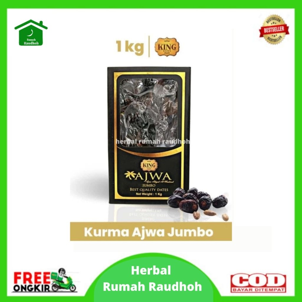 

KURMA KING DATE AJWA JUMBO ORIGINAL 1 KG - KURMA KAYA MANFAAT
