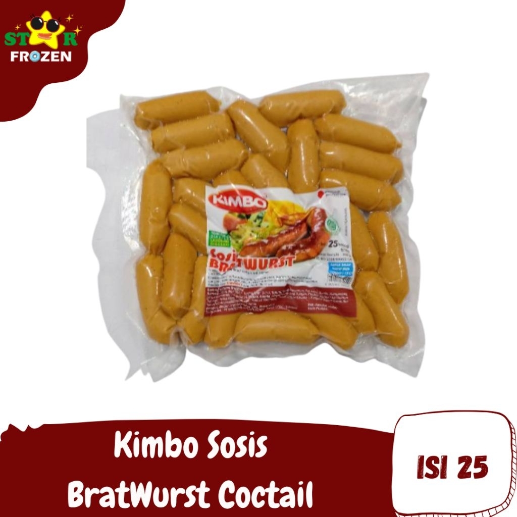 

Kimbo Sosis Coctail Bratwurst 450 Gram Isi 25
