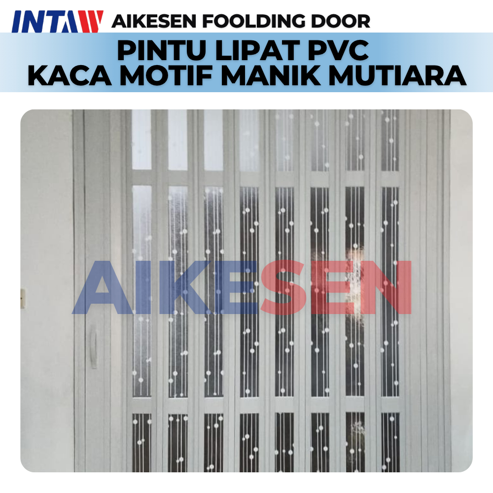 PINTU LIPAT PVC MOTIF MANIK MUTIARA/PINTU LIPAT PVC PENYEKAT RUANGAN / PINTU LIPAT PVC FOOLDING DOOR