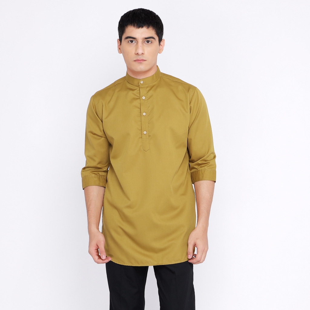 Official Casella Baju Koko Kurta Lengan Casella Kurta Hamzah Solid Basic