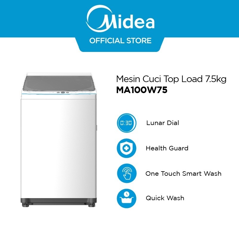 Midea Mesin Cuci Top Load MA100W75 Kapasitas 7.5kg