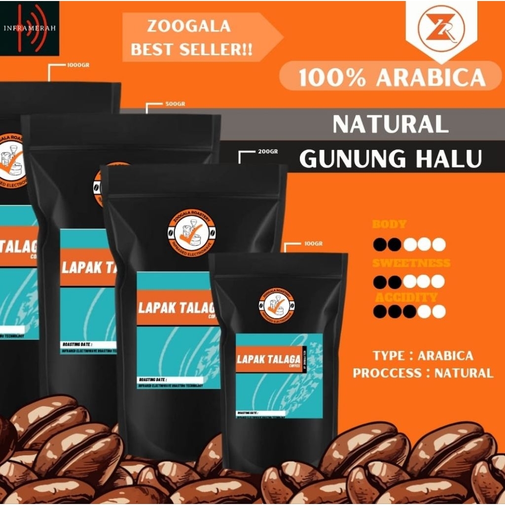 

Natural Gunung Halu / Roastbean / Biji Kopi by Zoogala