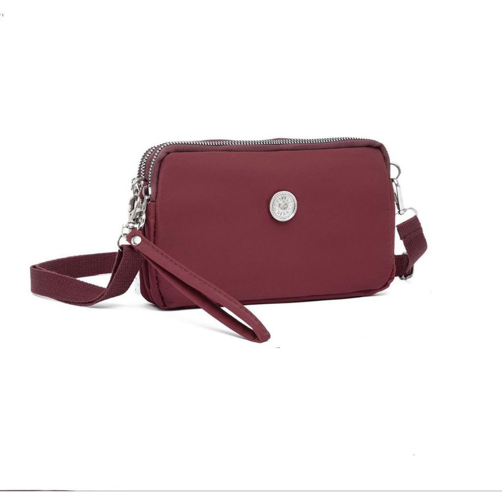 Dompet 2in1 3Ruang/Dompet Panjang wanita/Dompet Hp bahan Parasut