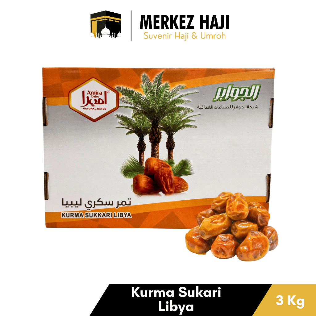 

Kurma Sukari al qassim 3Kg Grade A Premium | Kurma Raja Sukkari Madu Lembut Oleh Oleh Haji dan Umroh