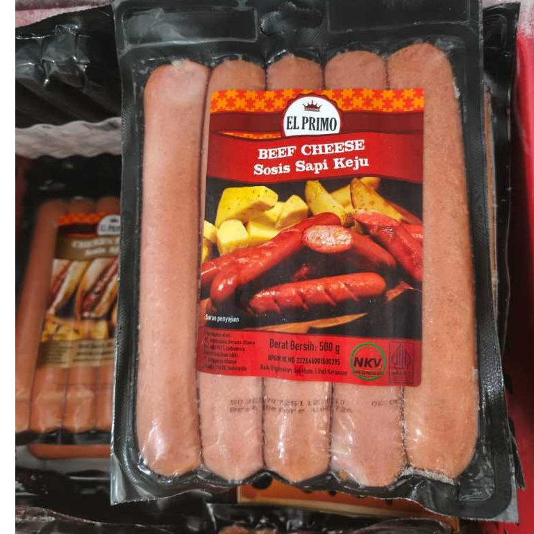 

Elprimo Sosis Sapi Keju Beef Cheese 500gr / Sosis Elprimo