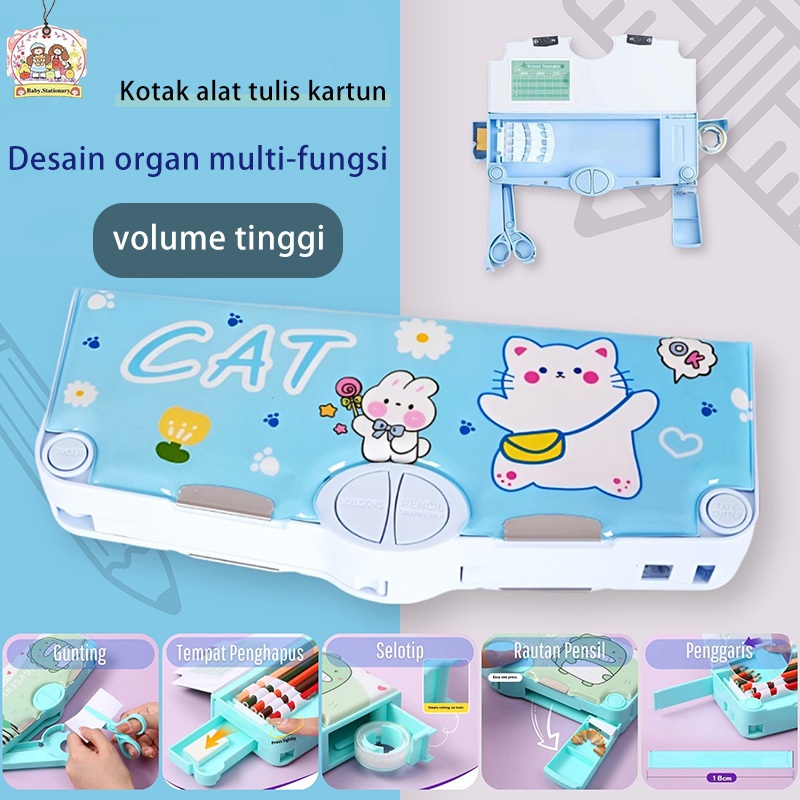 

Tempat Pensil Multifungsi Kotak Pensil Anak Lengkap Peruncing Gunting Isolasi Penghapus Penggaris Alat Tulis Sekolah