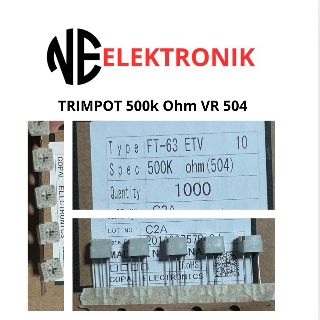Trimpot 500 OHM VR 504 Original