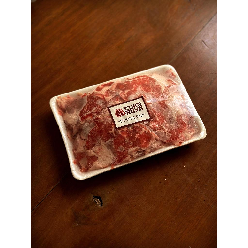 

AUS Wagyu Chuck Crest Slice (Daging Wagyu Slice Australia / Shabu BBQ Slice) 500g Premium