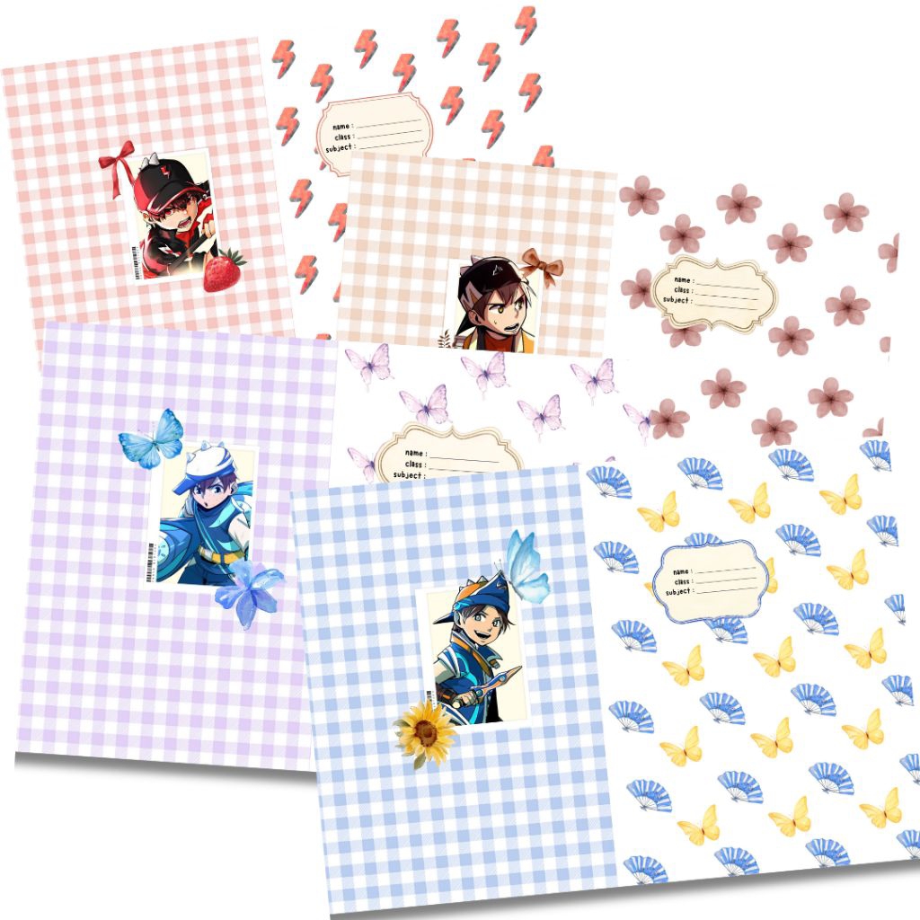 

SAMPUL BUKU AESTHETIC TEMA BOBOIBOY