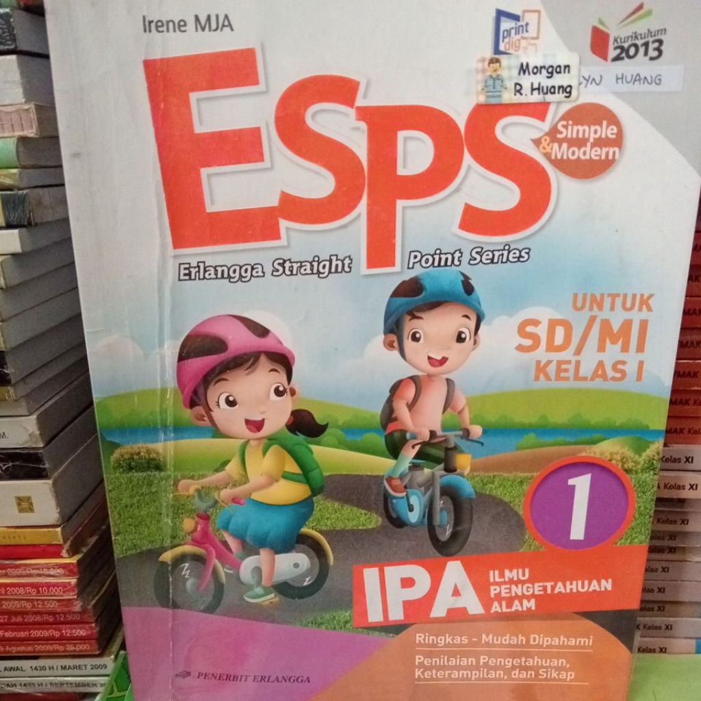 buku esps Erlangga IPA ilmu pengetahuan alam untuk kelas 1 SD