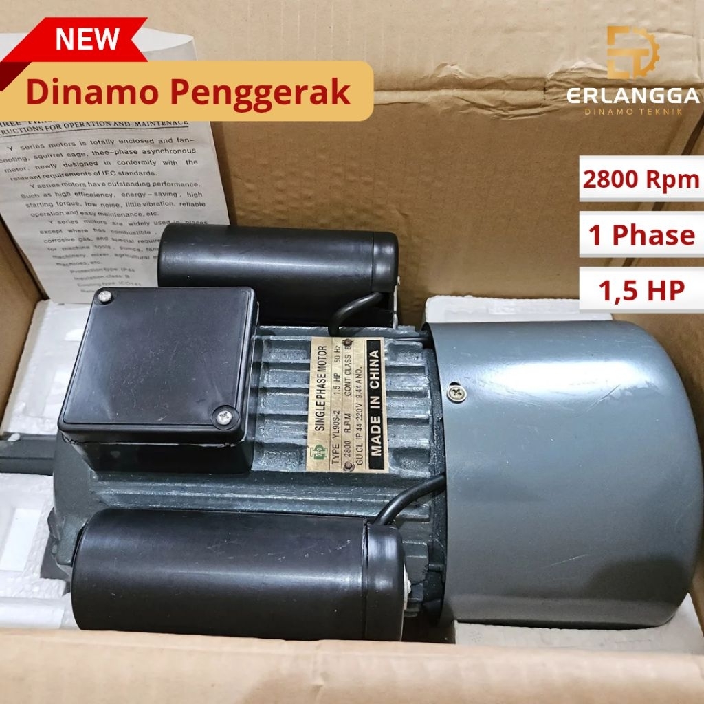 Dinamo Penggerak  1,5 HP - 1 Phase - 2800 Rpm