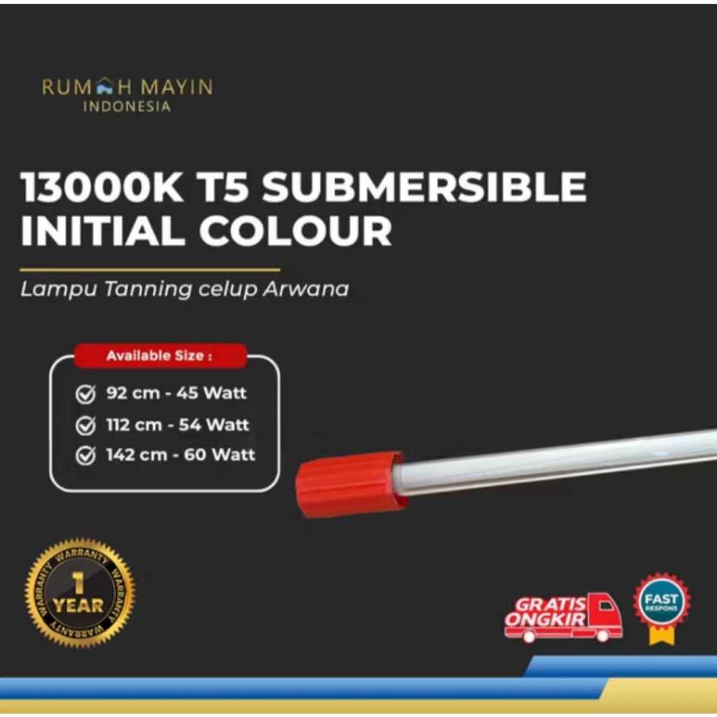 (KHUSUS INSTANT) MAYIN Lampu TANNING celup submersible T5 MAYIN 13000K Akuarium Arwana