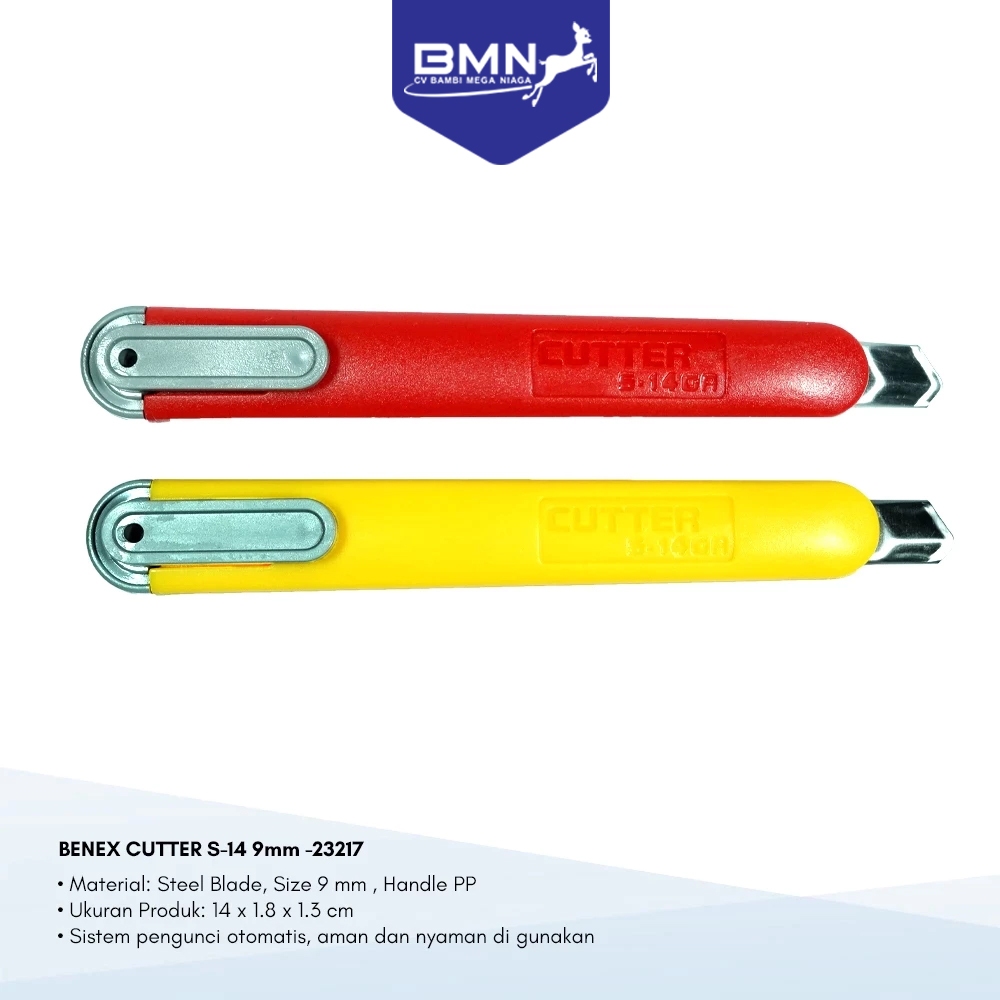 

BENEX Cater / Cutter CT-S14 Yellow & Red 9mm Sangat Tajam