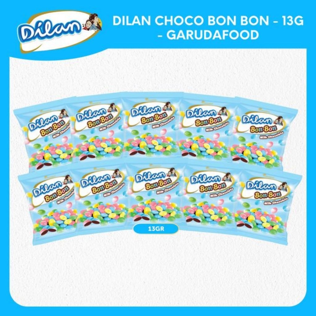 

1 Gantung Dilan Bon Bon Milk Chocolate Kemasan Bag 13 Gram (Isi 10 Pcs)