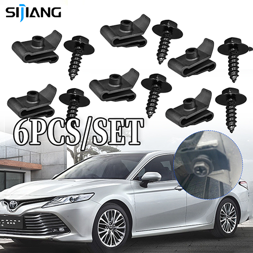 SIJIANG （ujung runcing） 6set Dudukan Baut/Klip Bumper/Klip Bumper Depan Belakang Mobil/klip Bumper M