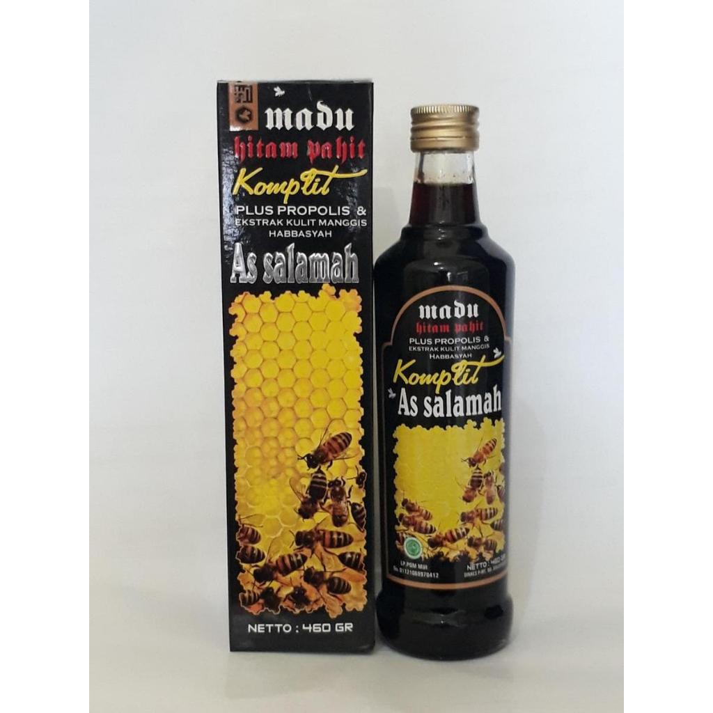 

Madu Hitam Pahit Daun Insulin Plus Propolis AS SALAMAH 470Gram ORIGINAL