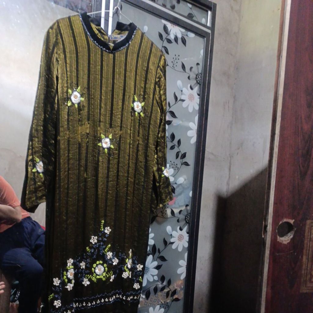 Tunik payet bunga bordir