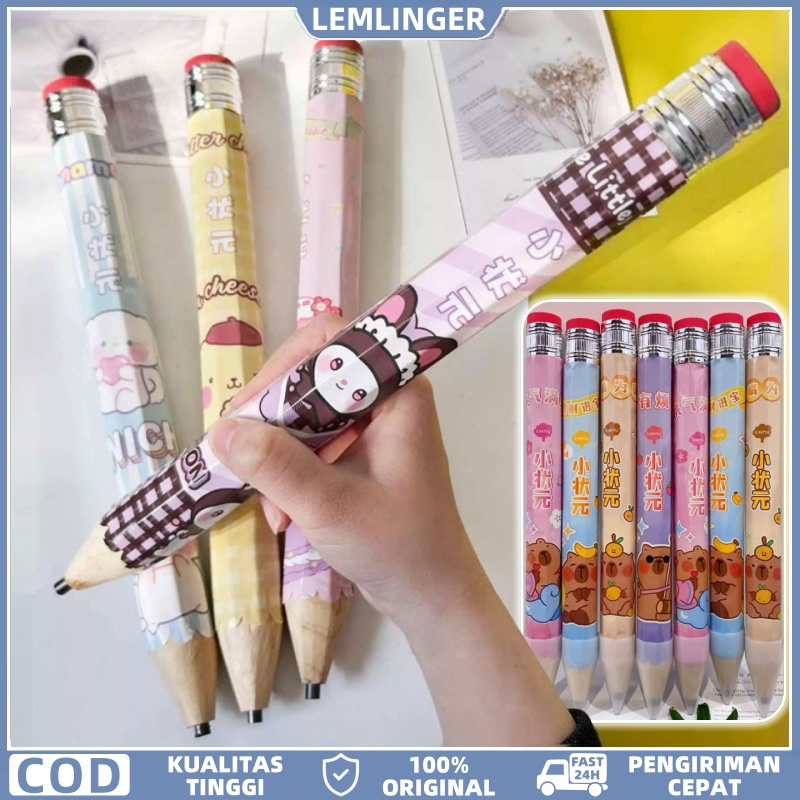 

【LEMLINGER】34cm Pensil Jumbo Kreatif Kartun Raksasa Pensil Anak