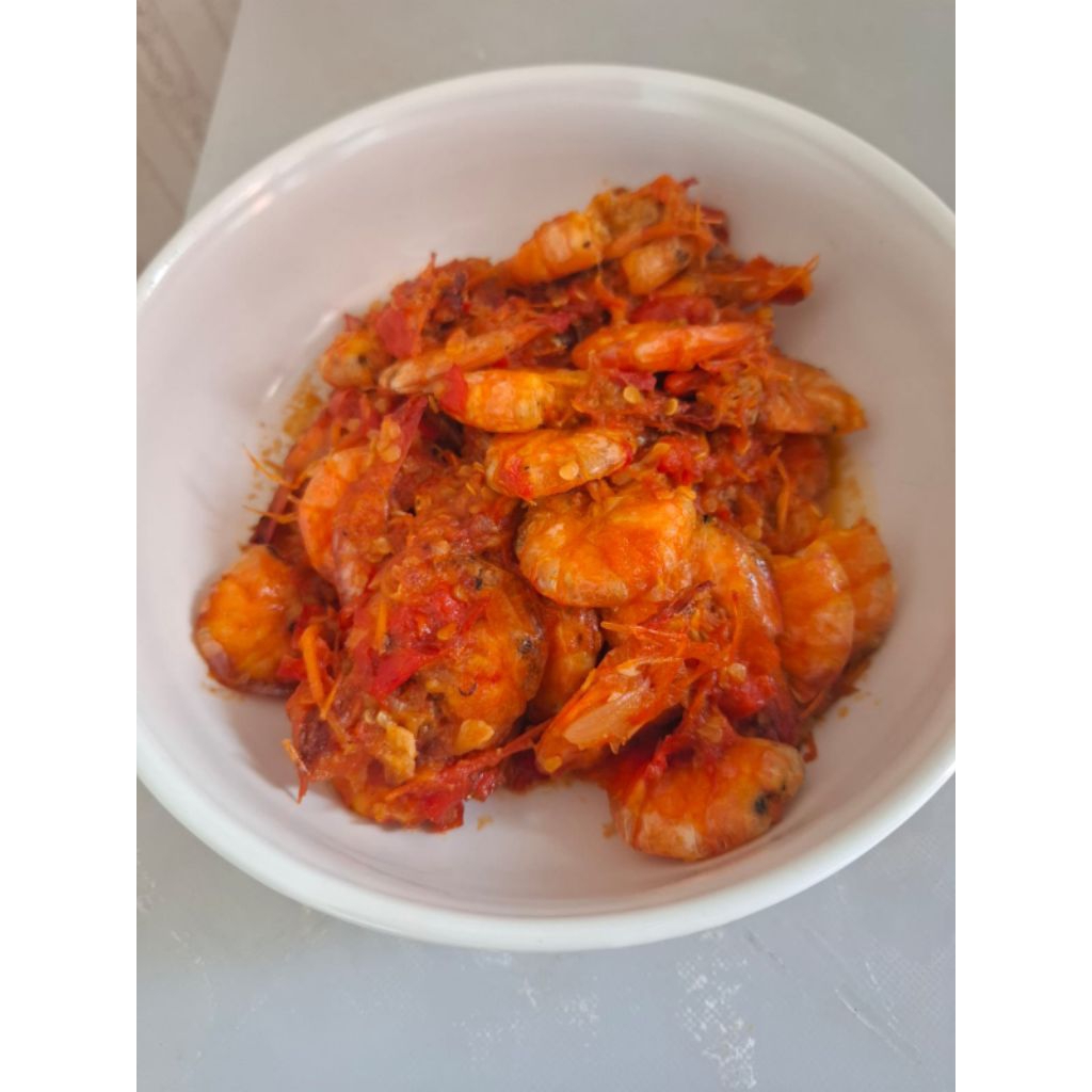 

udang balado sambal ulek//siap saji