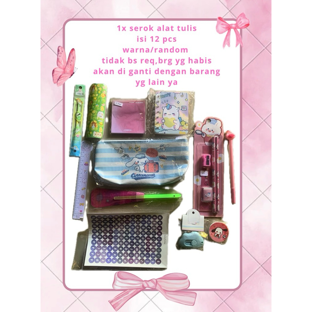 

1x serok alat tulis 12 pcs