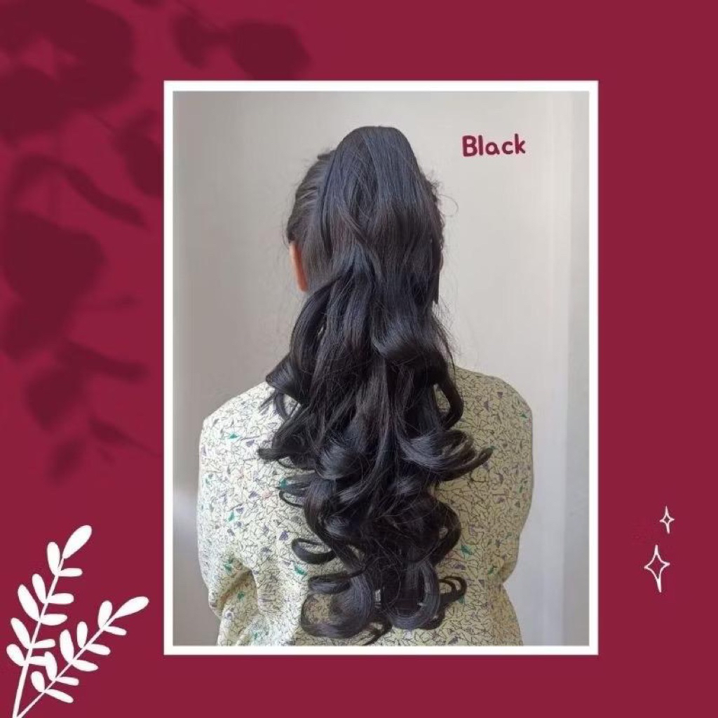 SANGGUL JEPIT MULAN CURLY 60CM/JEPIT RAMBUT PONYTAIL/SANGGUL MODERN