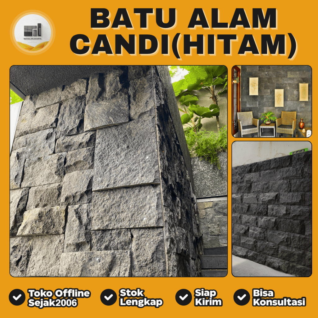 Batu Alam Candi Hitam Cocok Untuk Dinding