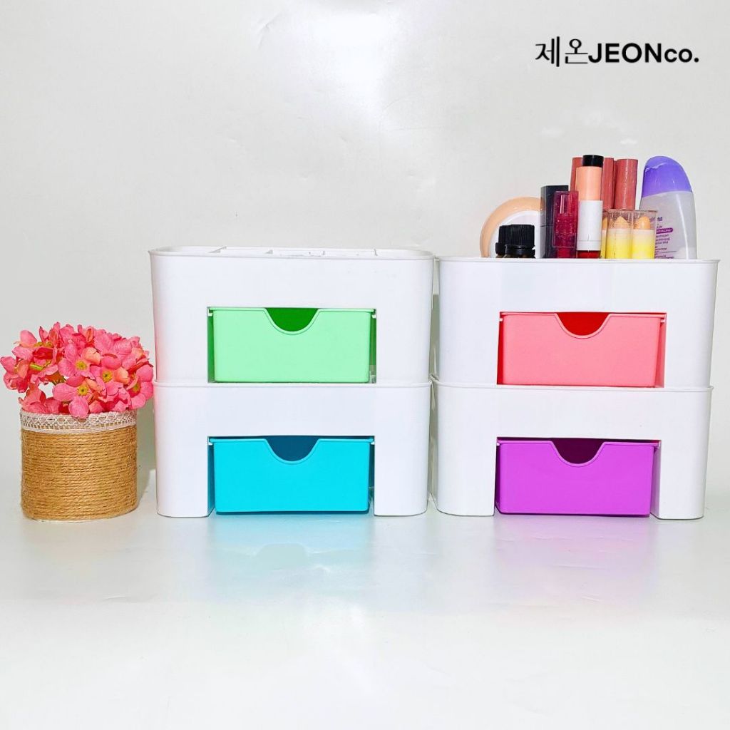 NEW DEALS RAK KOSMETIK MINI PLASTIK KOTAK ORGANIZER TEMPAT PENYIMPANAN COSMETIC AKSESORIES ATK