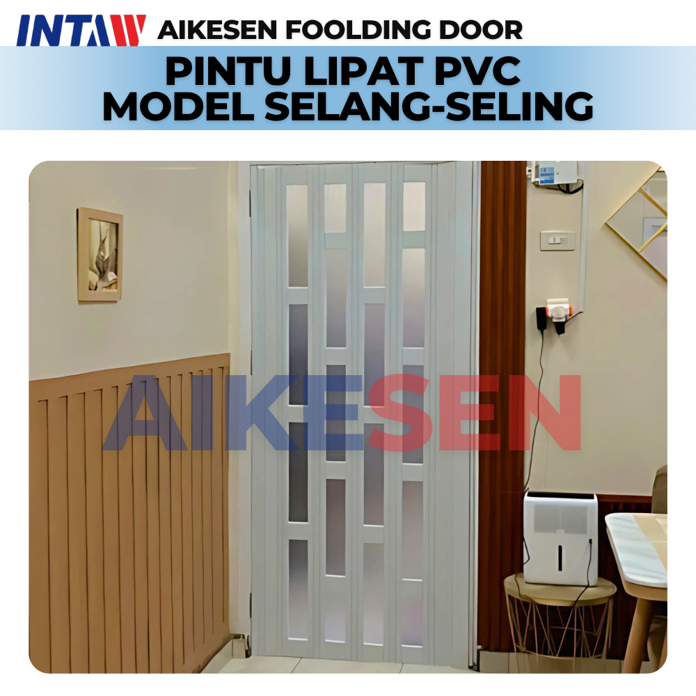 PINTU LIPAT PVC MODEL SELANG-SELING/ PINTU LIPAT PVC PENYEKAT RUANGAN/ PINTU LIPAT PVC FOOLDING DOOR