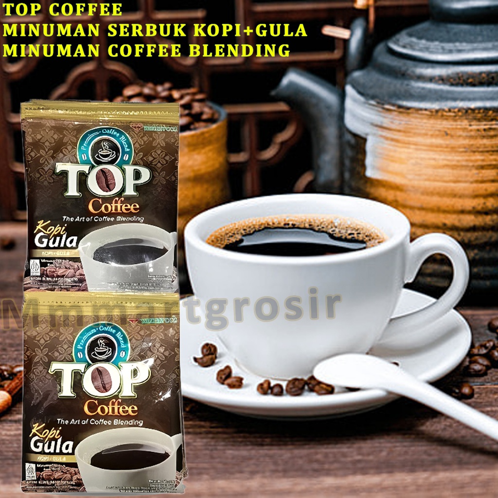 

Top Coffee / Minuman Serbuk Kopi+Gula / Minuman Coffee Blending / Isi 12 Renceng