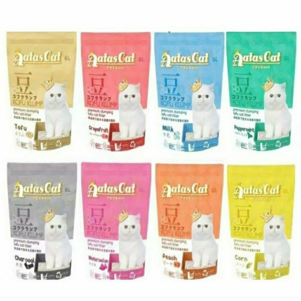Aatas Cat Tofu Klump Tofu Cat Litter Clump Pasir Kucing 6lt