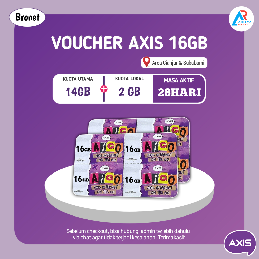 Voucher Kuota Axis 16GB 28Hari