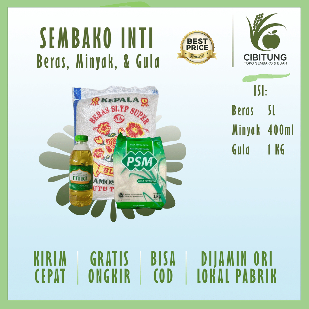 

SEMBAKO BERAS - MINYAK - GULA BUNDLING HEMAT