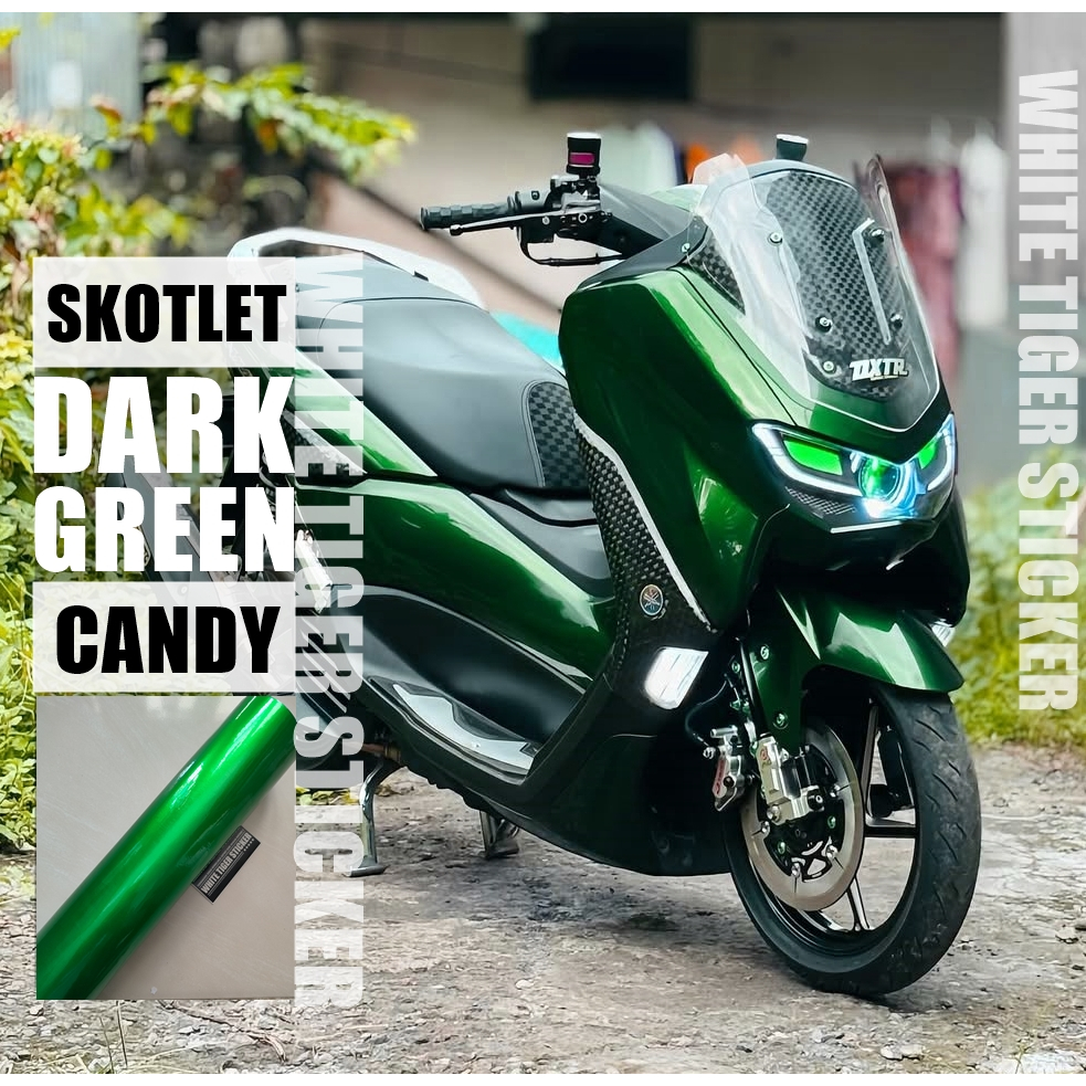 SKOTLET STIKER MOTOR DARK GREEN CANDY SKOTLET HIJAU TUA CANDY SKOTLET HIJAU CANDY SKOTLET HIJAU
