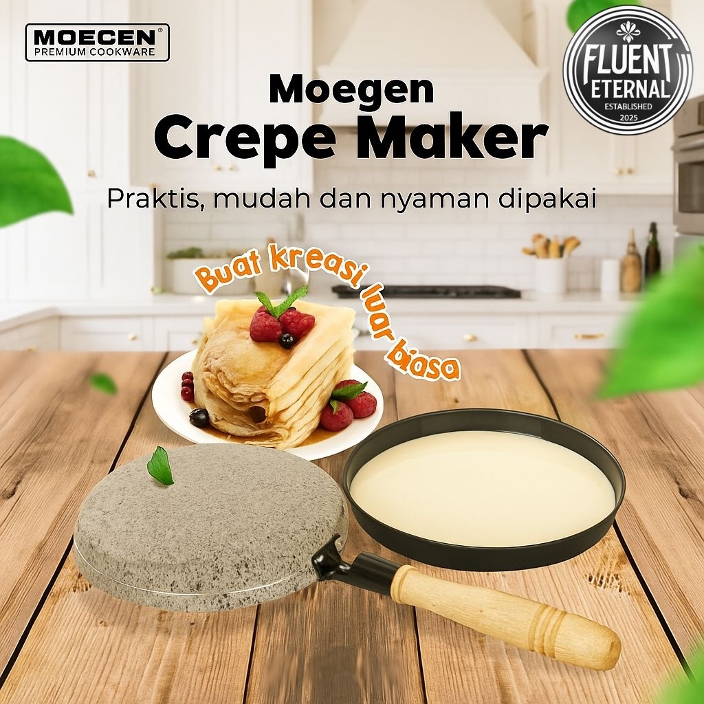 MOEGEN Crepe Maker Moegen Marble Granite Anti Lengket