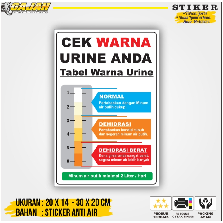 

Stiker Sign Tabel Urine / Stiker Tabel Urine
