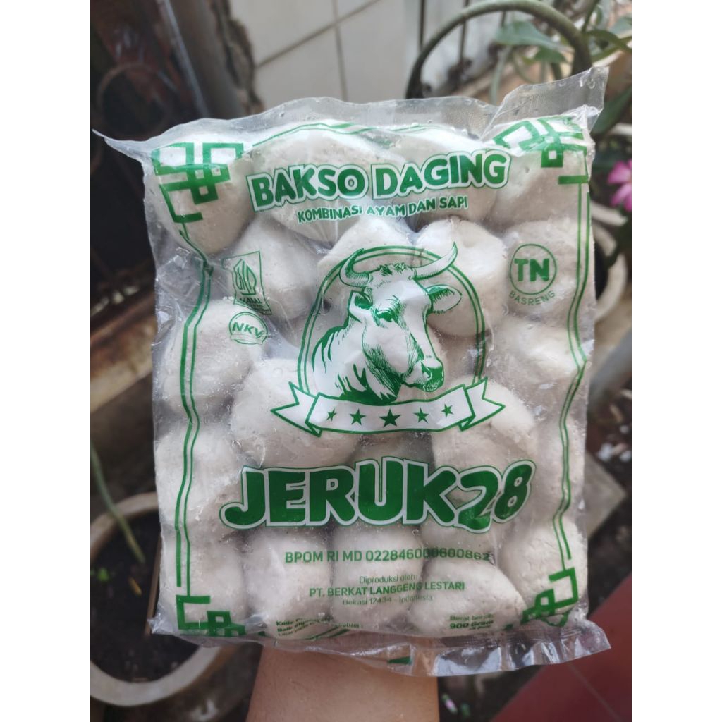 

Jeruk28 Bakso Daging Sapi Kombinasi Besar (Isi 25pcs) Kemasan 900gram