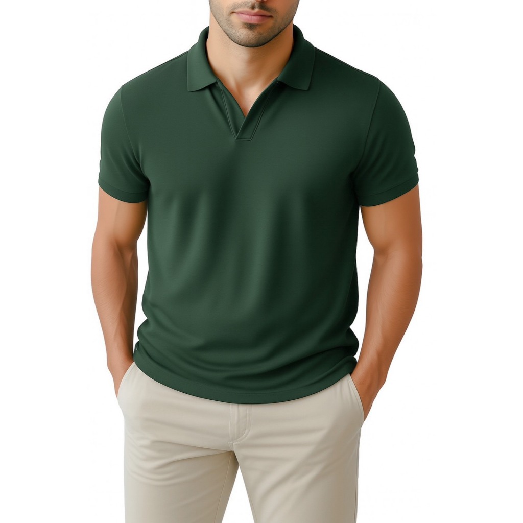 Kaos Polo Shirt Pria Polos | Kaos Kerah Pria | Kaos Seragam Kerah Polos Lengan Pendek | Charles Polo