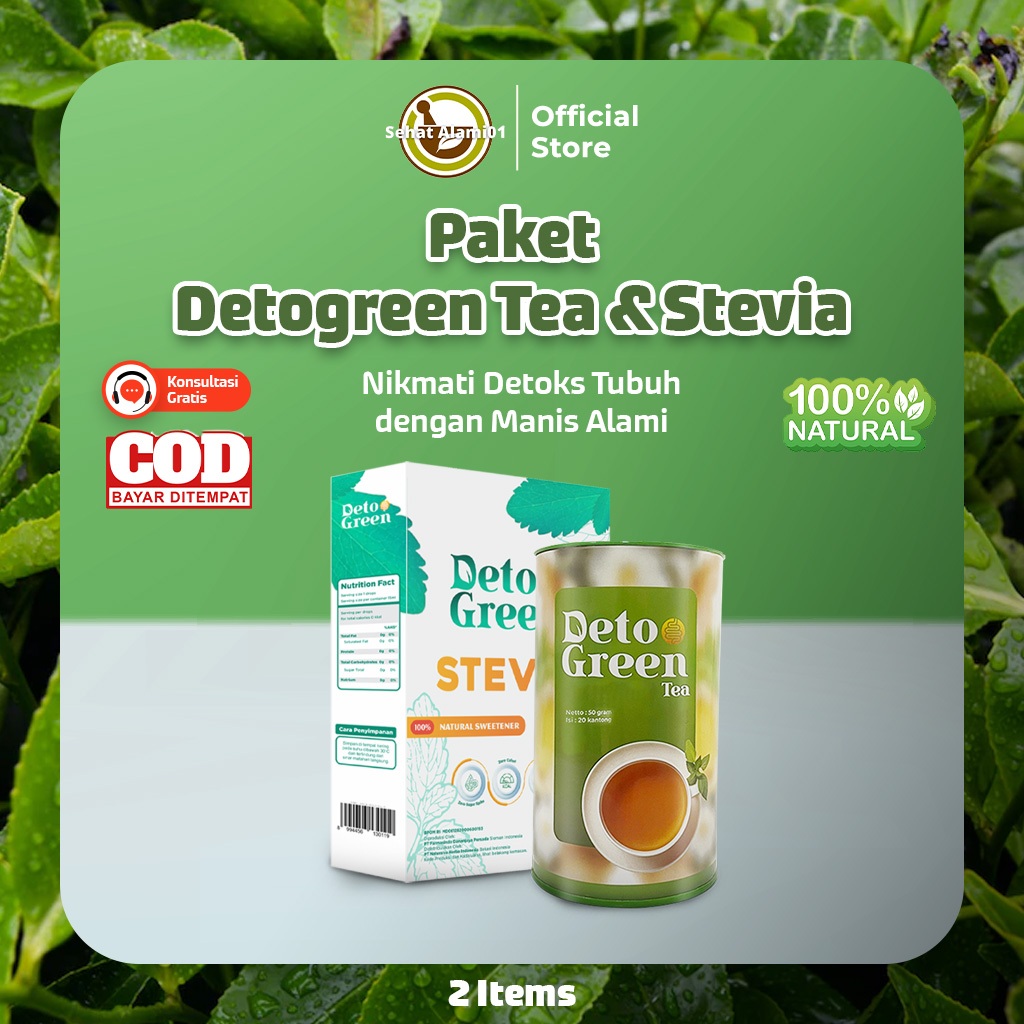

Detogreen Tea & Detogreen Stevia Paket Bundling Super Sehat