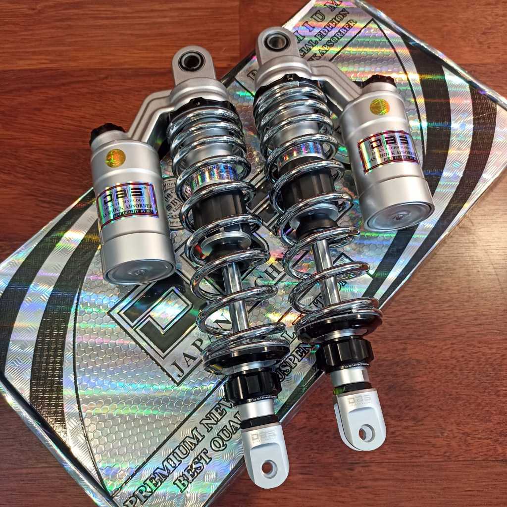 SHOCK BELAKANG DBS 8894 AEROX/NMAX NEW 310MM  SILVER/CHROME TABUNG ATAS - ORIGINAL DBS