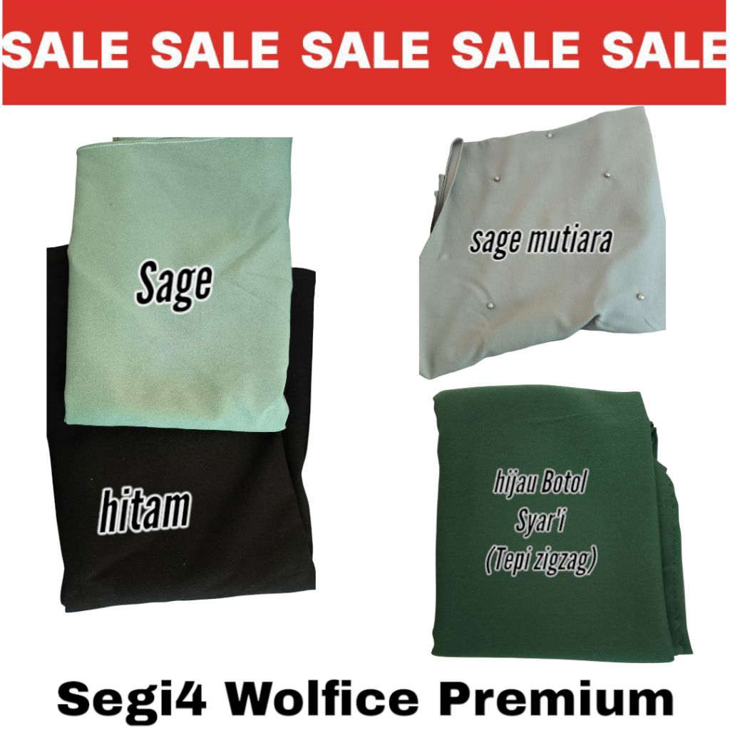 PRELOVED❤️LIKE NEW HIJAB/JILBAB/VOAL SEGIEMPAT MOSCREPE HIJAU SAGE