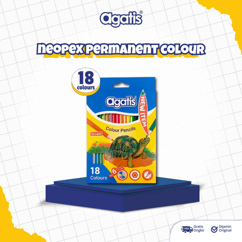 

Agatis - Pensil Warna Neopex Eco Hexagonal - 18 Warna