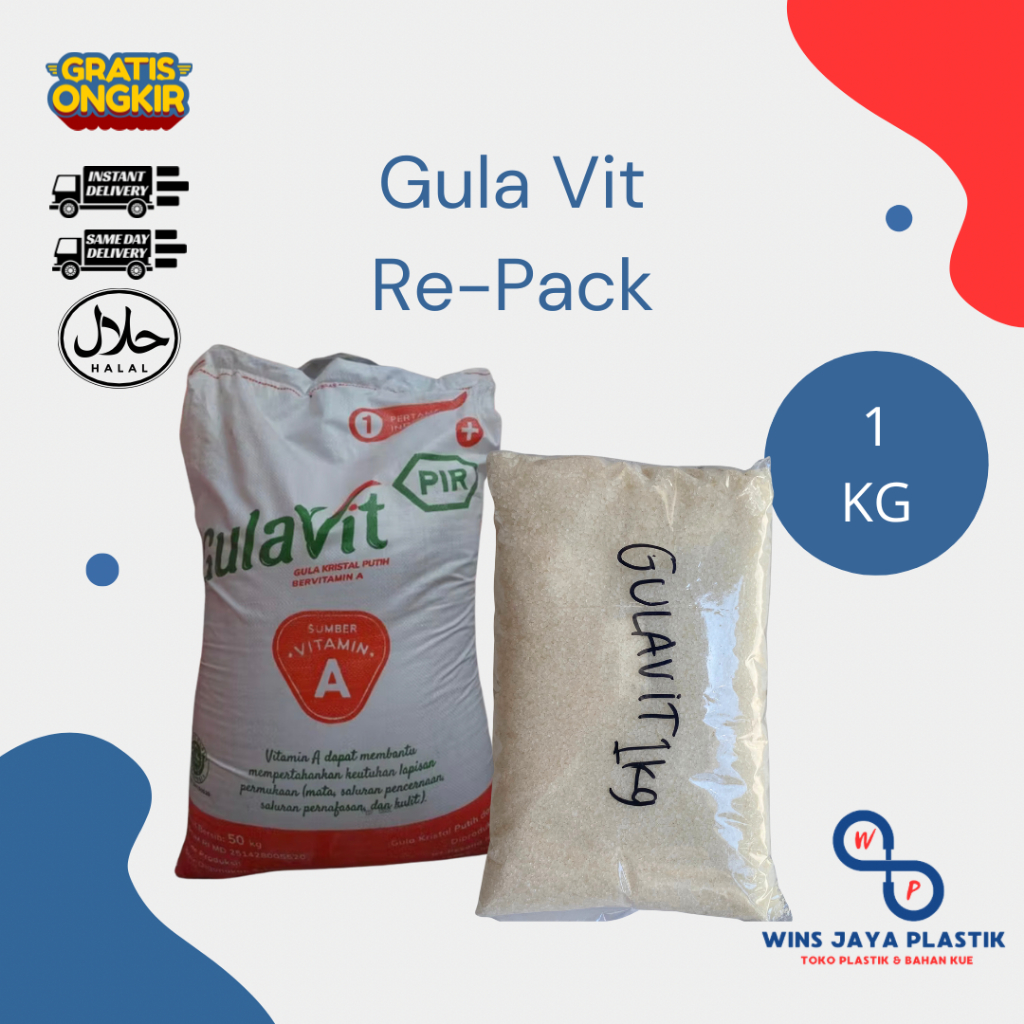 

Gulavit 1kg | Gula Pasir Gulavit Re-Pack | Gula Curah | Gula Kiloan