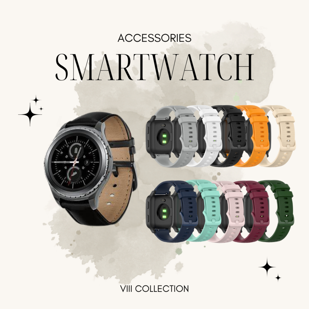 STRAP SILIKON UNTUK SMARTWATCH SAMSUNG S2 CLASSIC / SAMSUNG GEAR SPORT - VIII COLLECTION