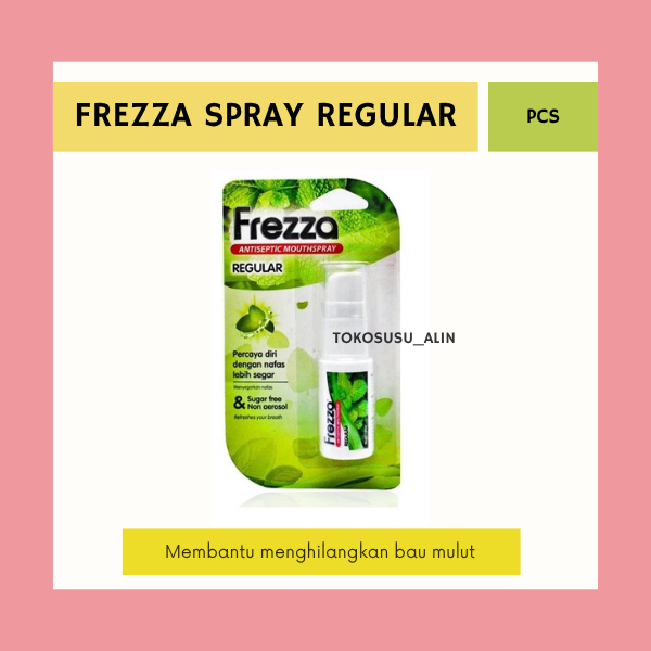 FREZZA SPRAY REGULER 13 ML / OBAT SEMPROT ANTISEPTIK PENGHILANG BAU MULUT / HIJAU