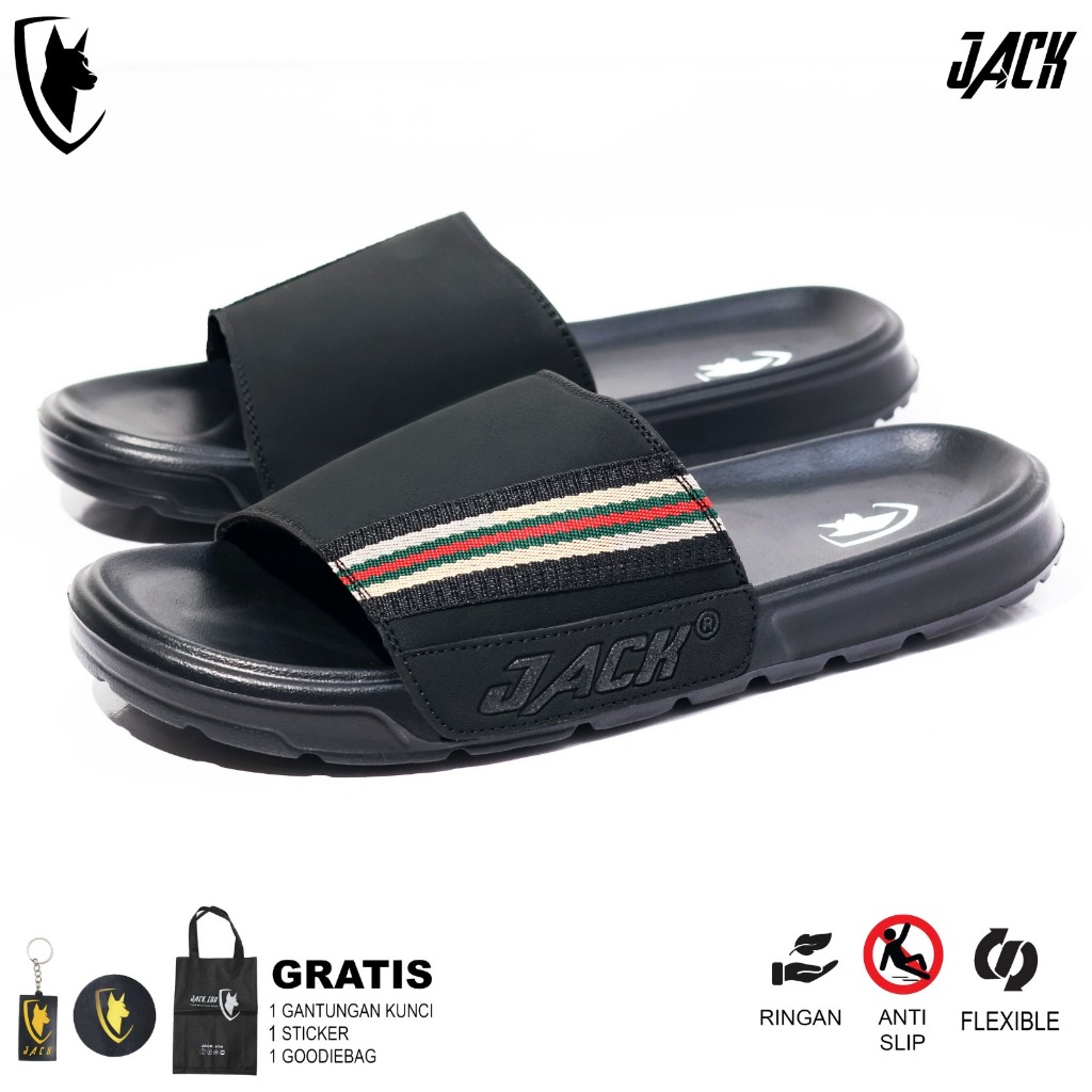 JACK IDN - Sandal Slide Pria Sendal Slop Flip Flop | Sandal Slop Pria ZRETH