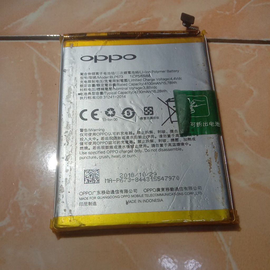 Baterai copotan ORI Oppo a3s