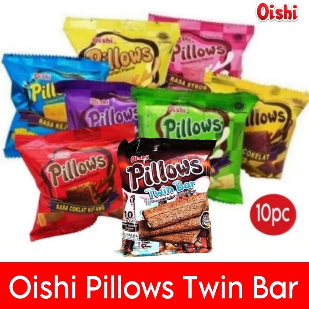 

Oishi Pillows twin bar Ubi keju durian isi 10bj