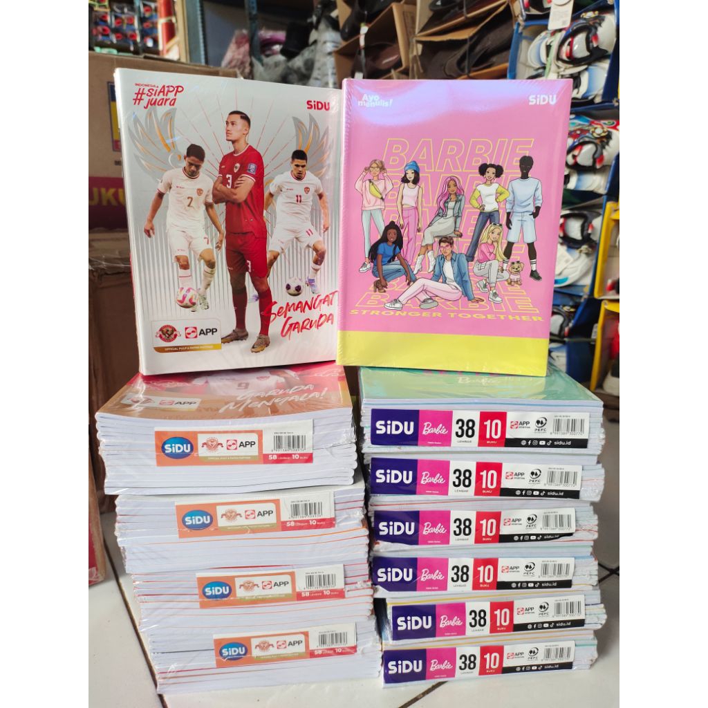 

Buku Tulis Merk SIDU Isi 38 & 58 Lembar "(1 Pack ada 10 buku)