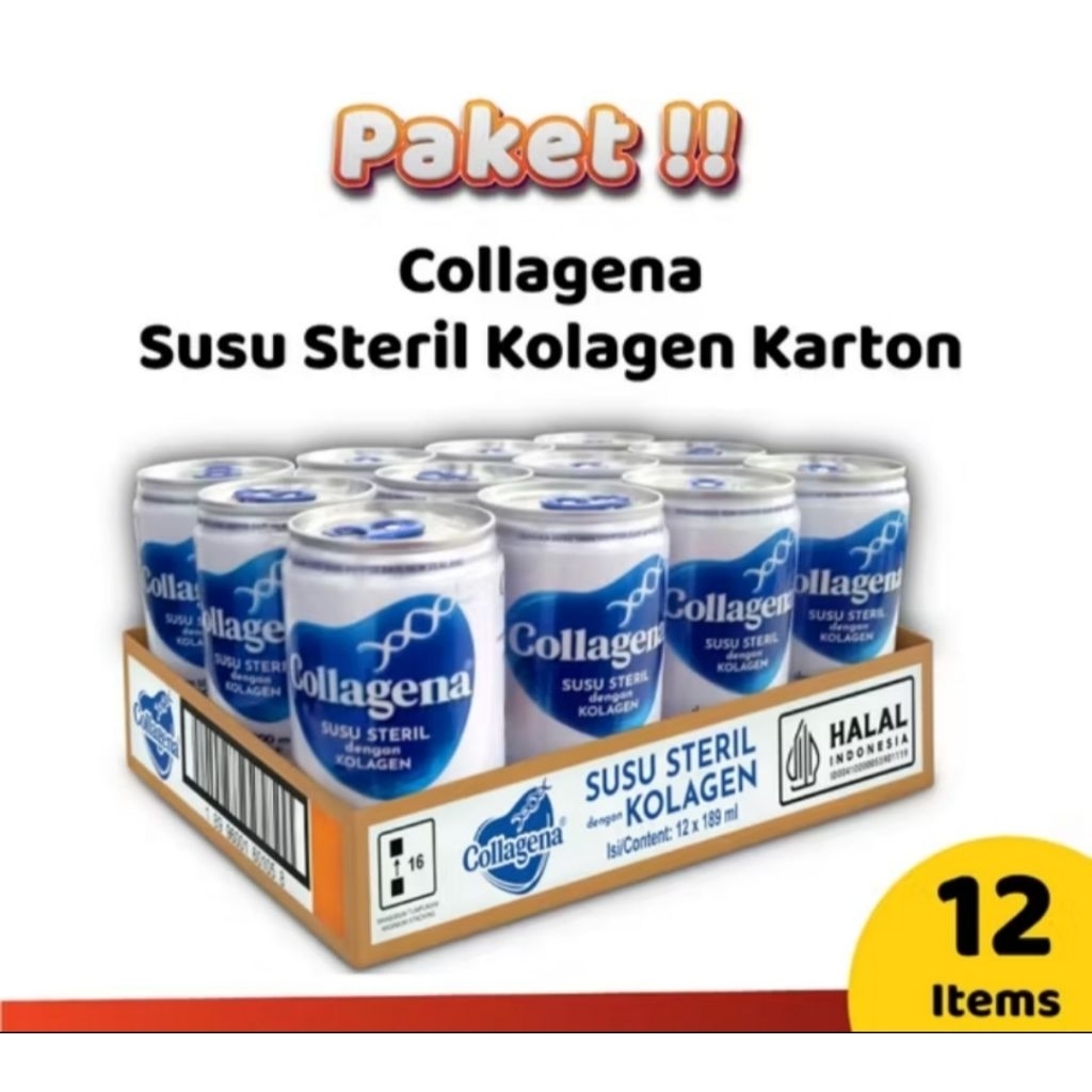 

Paket Collagena Susu Steril Kolagen Karton 1 Dus isi 12 pcs 189ml
