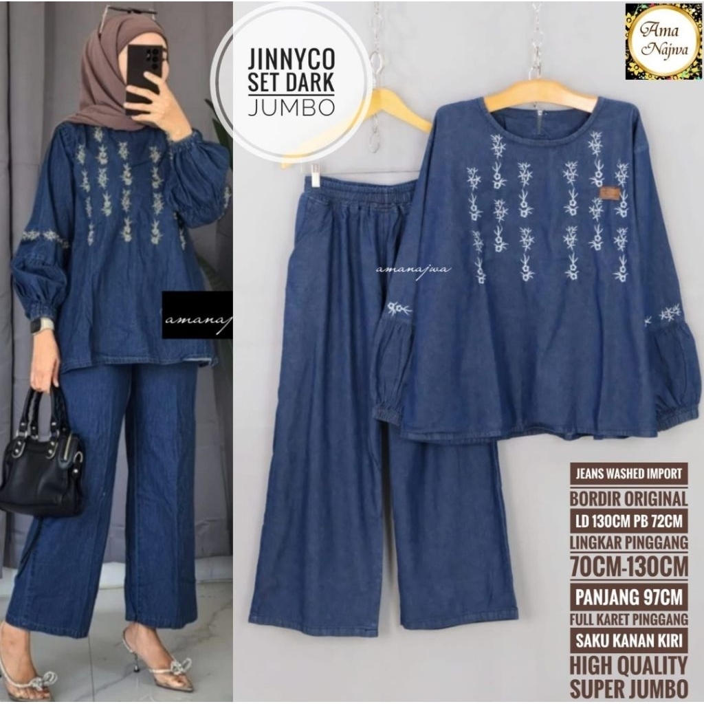 JUMBO LD 130 JINNYCO SETELAN BAJU WANITA